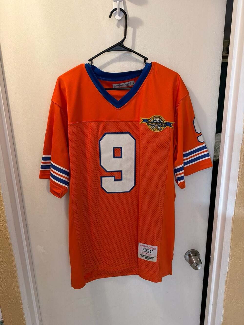 Headgear Classics The Waterboy Bobby Boucher #9 SCLSU Mud Dogs Bourbon Bowl Jers